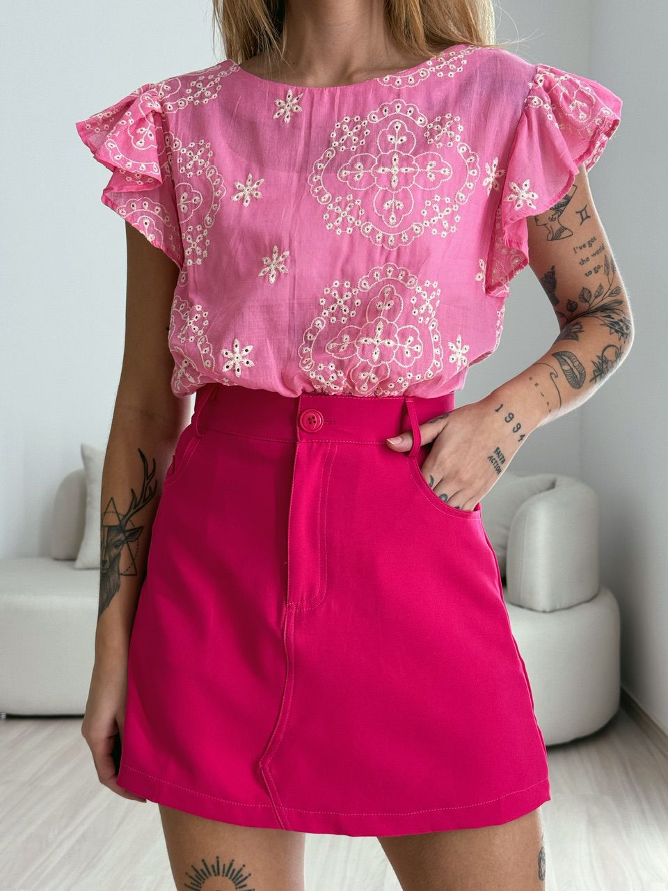 BLUSA THAMIRIS LAISE ROSA