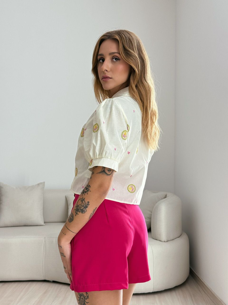 CAMISA MARIANE CURTA MARFIM