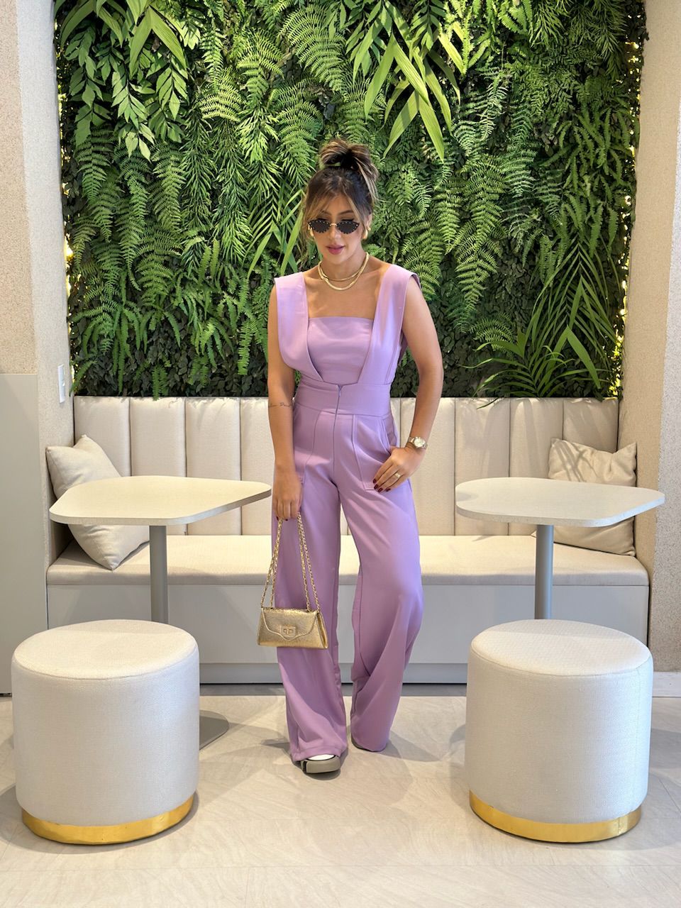 CONJUNTO CF SALOPETE CROPPED LILAS - 0050950065 - CAROLLA FERRARO