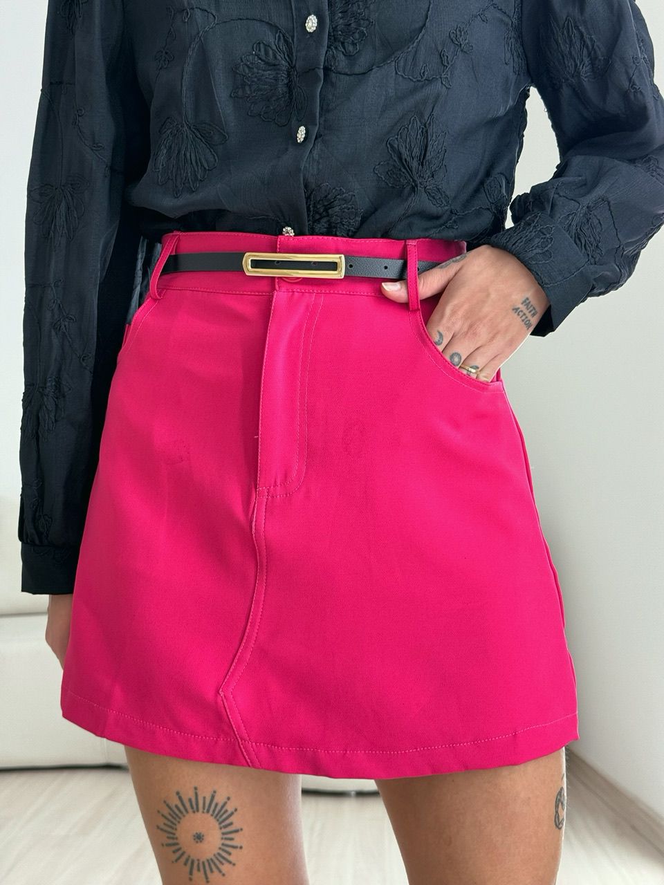 SHORT SAIA SAMANTA PINK - 0050910037 - CAROLLA FERRARO