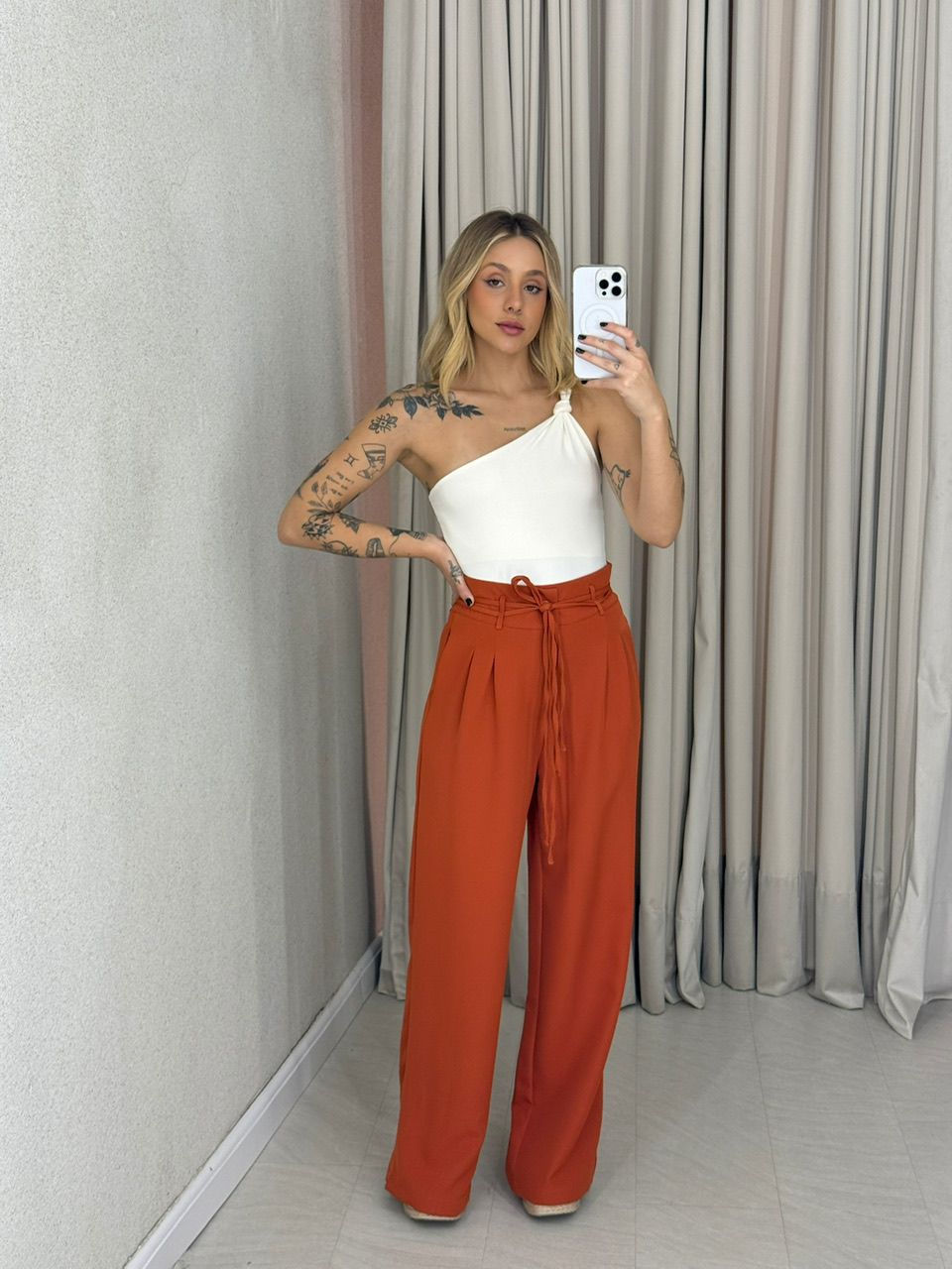 CALÇA YASMIN PANTALONA LARANJA