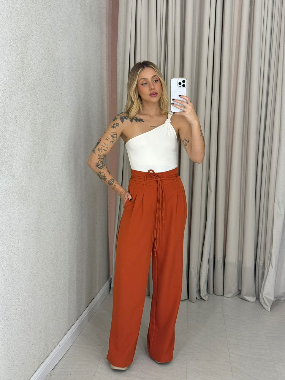 CALÇA YASMIN PANTALONA LARANJA