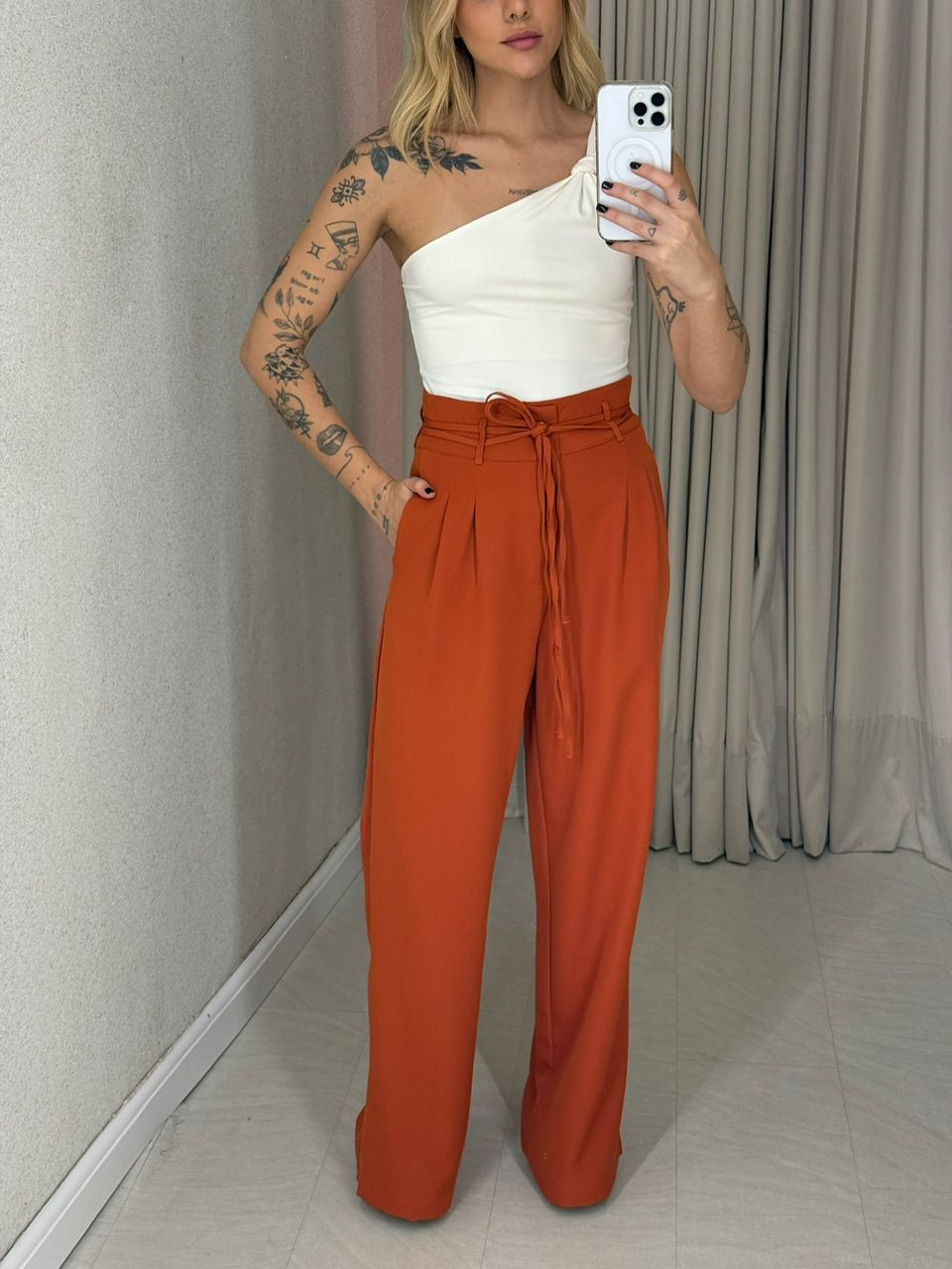 CALÇA YASMIN PANTALONA LARANJA