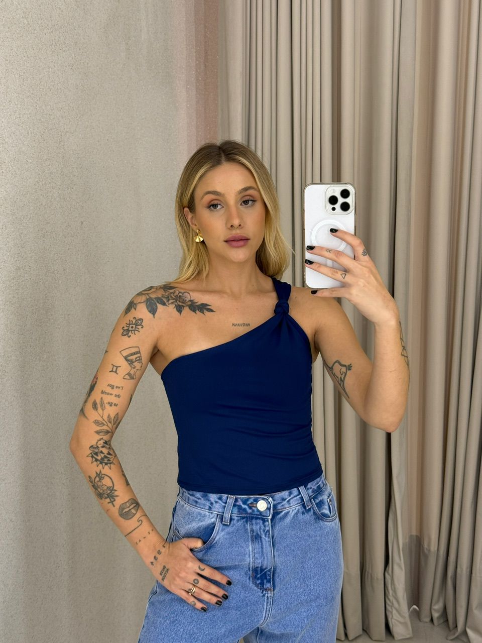 CROPPED DANDARA NÓ MARINHO - 0063330055 - CAROLLA FERRARO