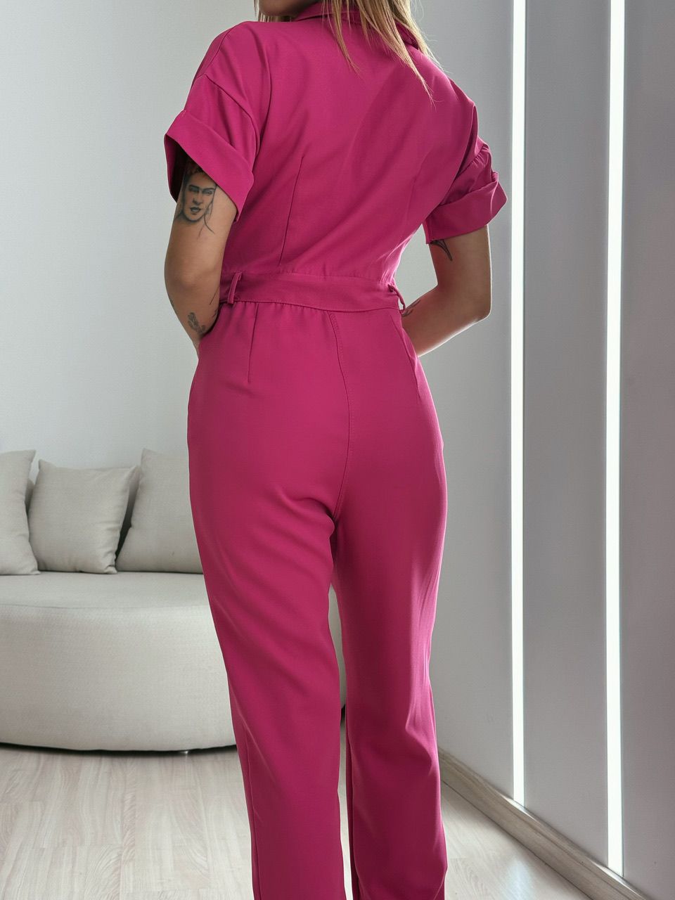 MACACÃO LUIZA BOTÕES PINK