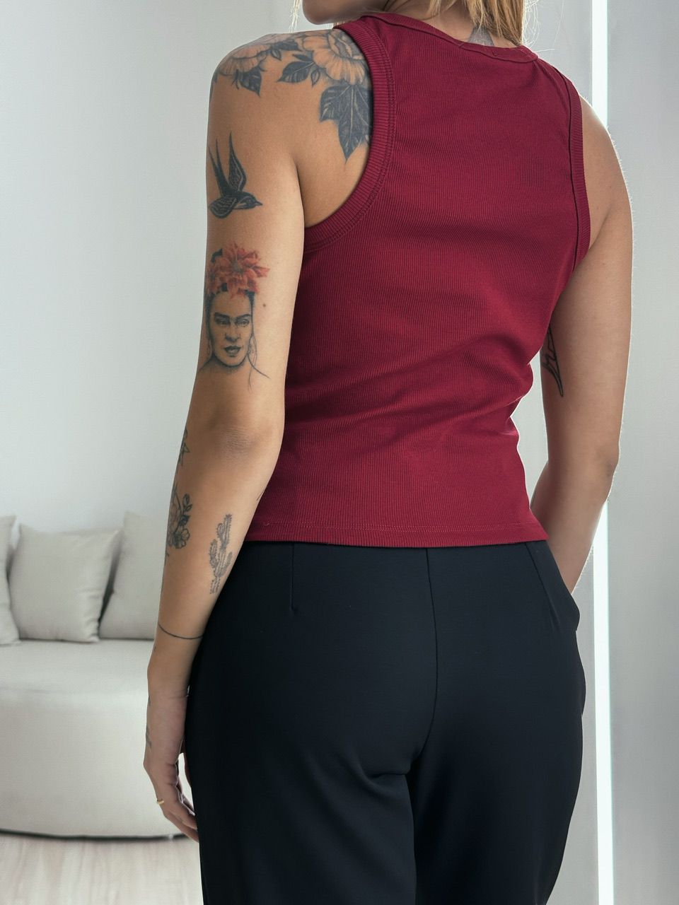 REGATA MARINA CANELADA CHERRY RED
