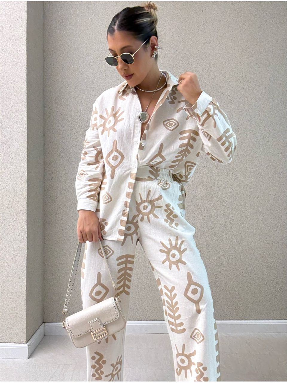 CONJUNTO ANA BEATRIZ ESTAMPADO NUDE