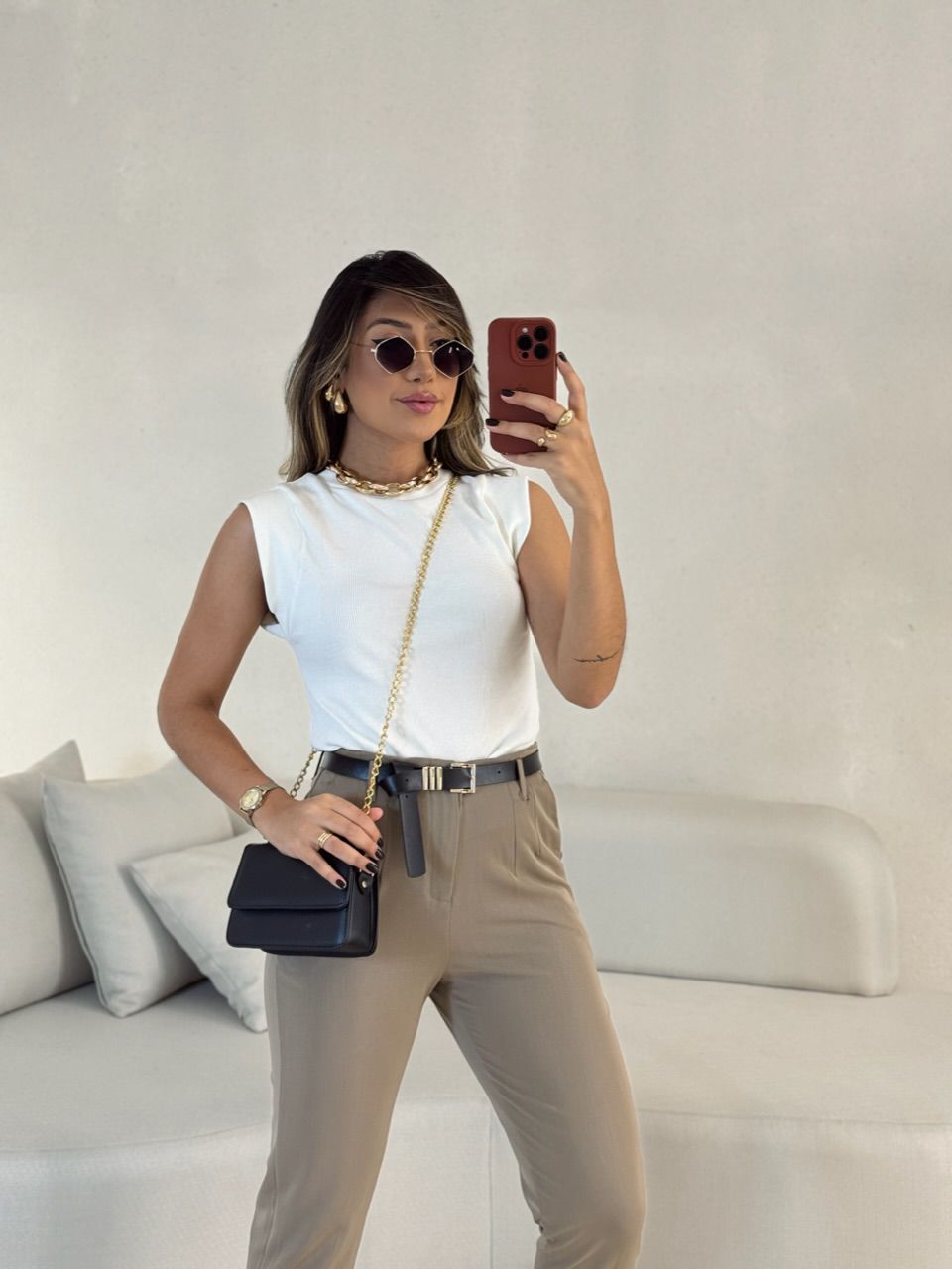BLUSA VITÓRIA CANELADA OFF - 0052900048 - CAROLLA FERRARO