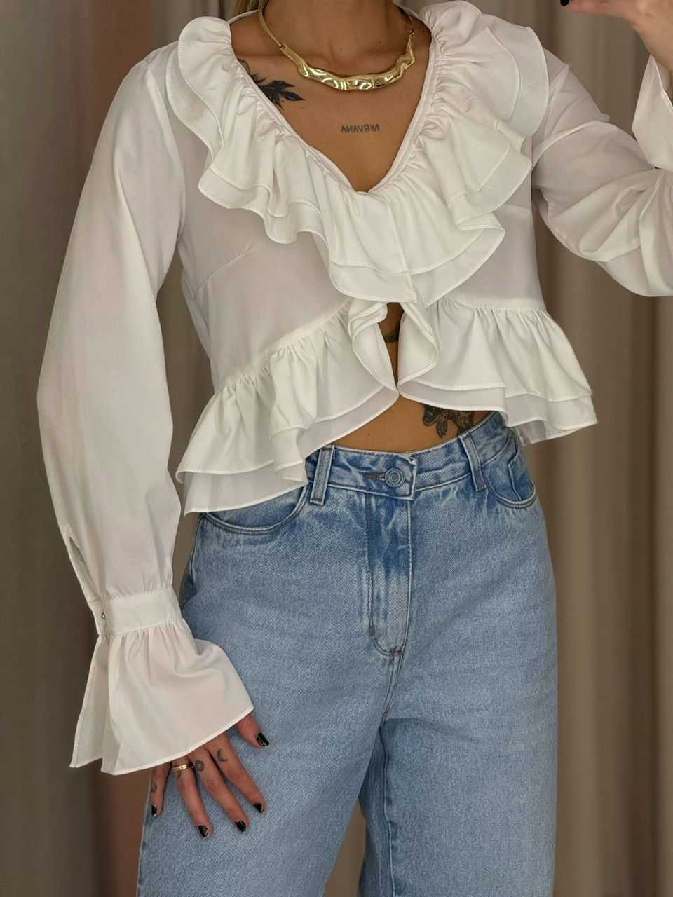 BLUSA JESSICA BABADOS OFF