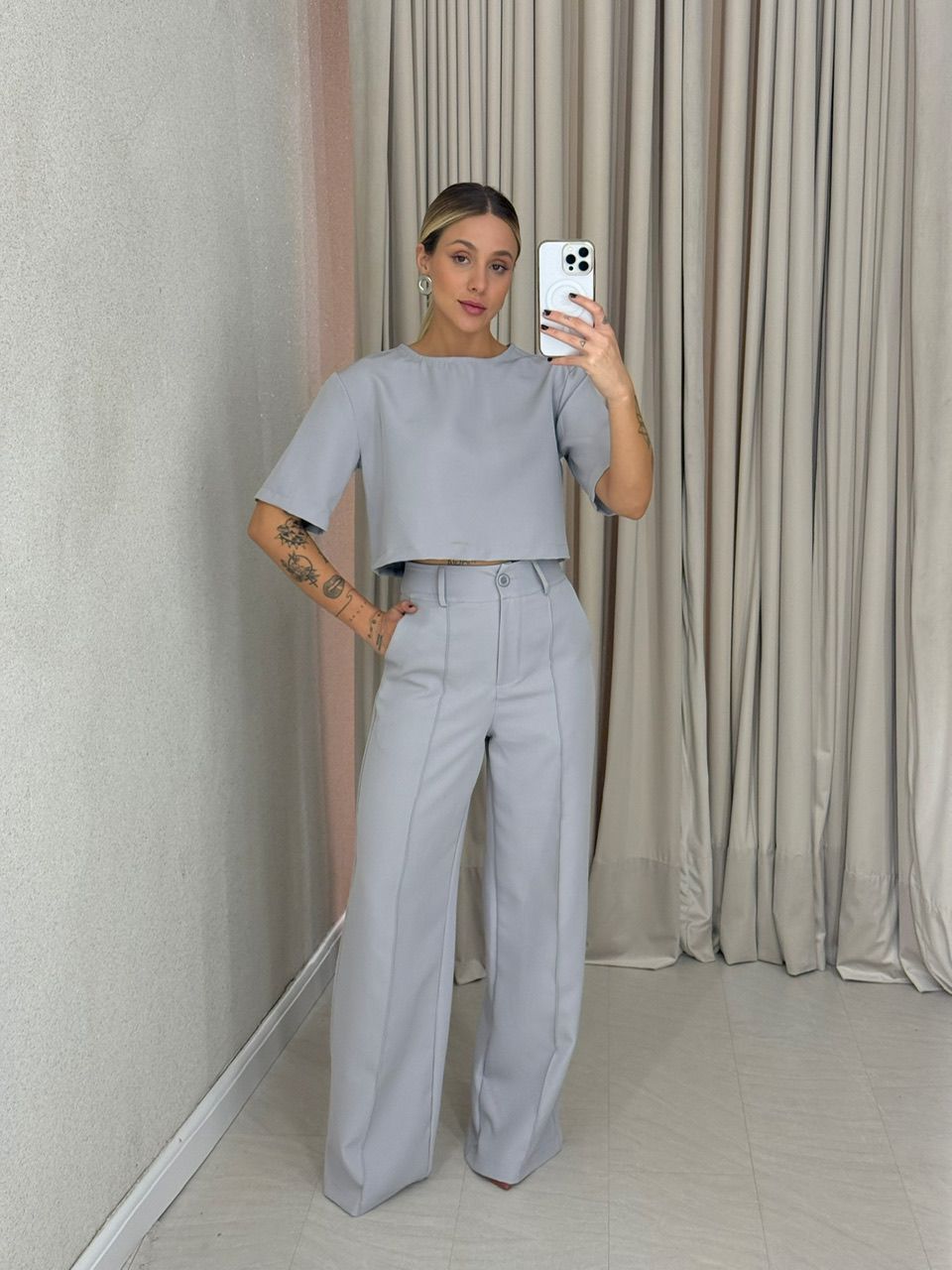CONJUNTO MARIA LAURA CALÇA Cinza