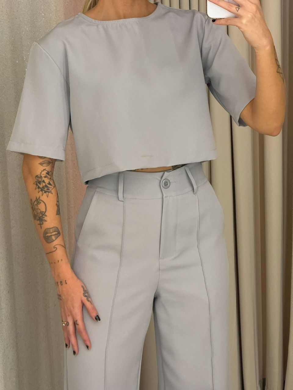 CONJUNTO MARIA LAURA CALÇA Cinza