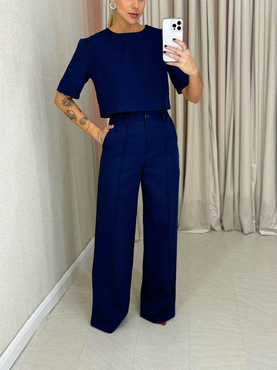 CONJUNTO MARIA LAURA CALÇA marinho