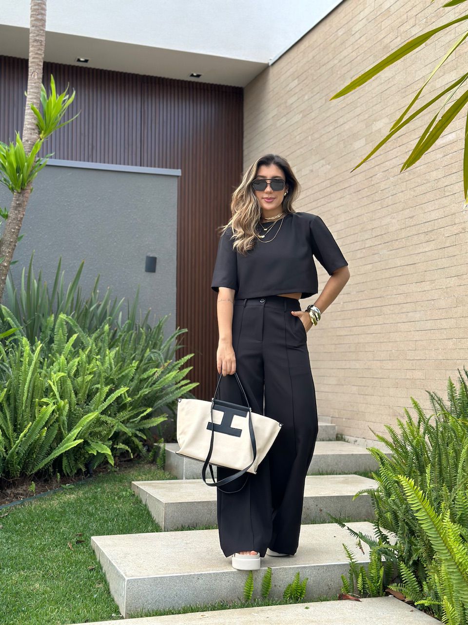 CONJUNTO MARIA LAURA CALÇA preto - 0065490032 - CAROLLA FERRARO