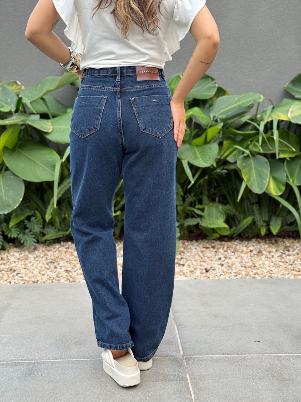 CALÇA PIETRA WIDE LEG JEANS ESCURO
