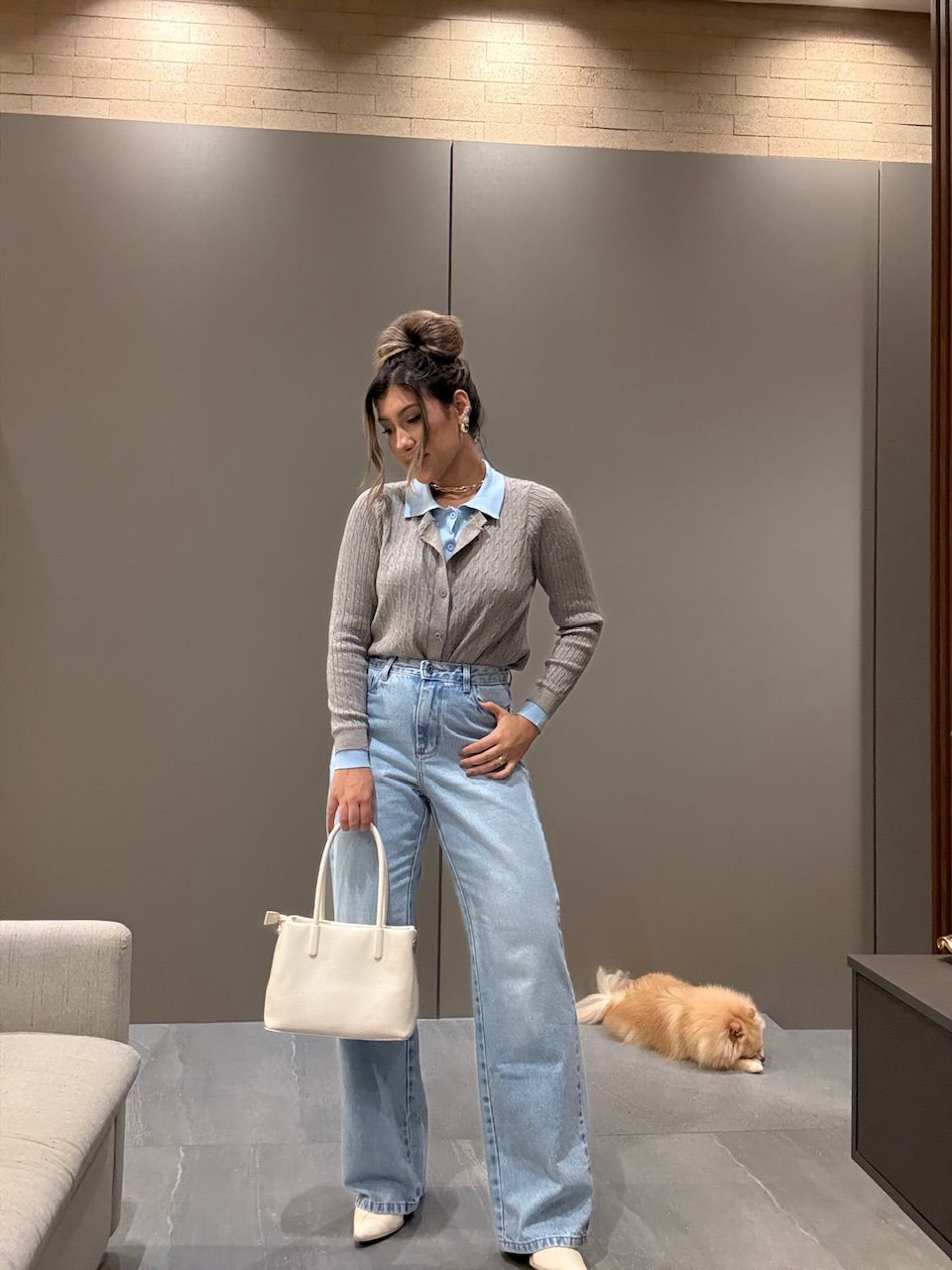 SUÉTER KAREN BOTÕES AZUL