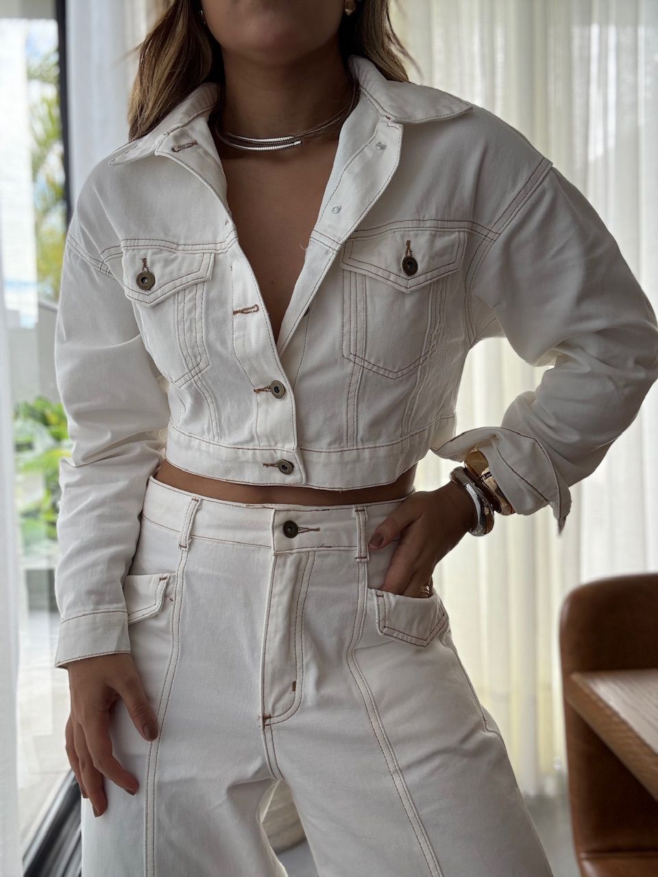 JAQUETA SABRINA JEANS CRU