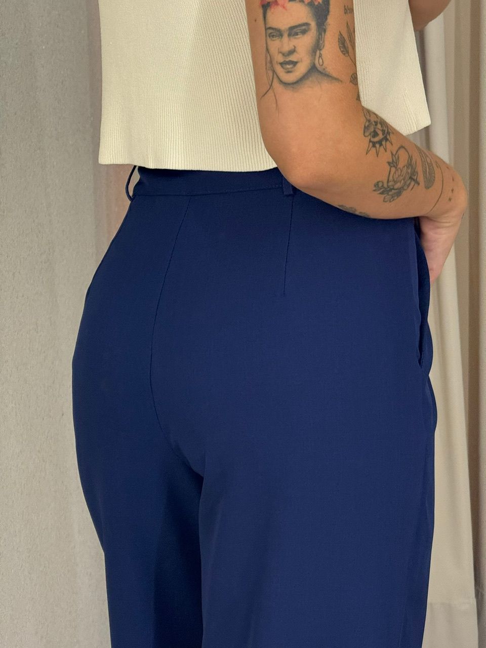CALÇA EUNICE PANTALONA MARINHO