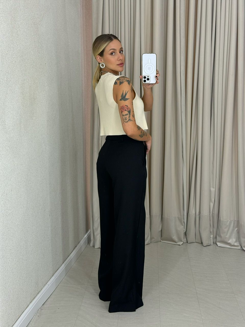 CALÇA EUNICE PANTALONA PRETA