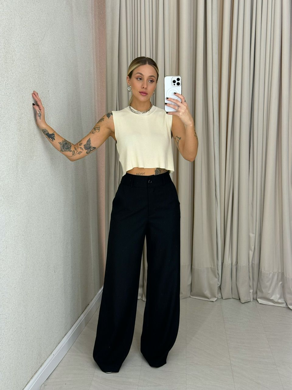 CALÇA EUNICE PANTALONA PRETA