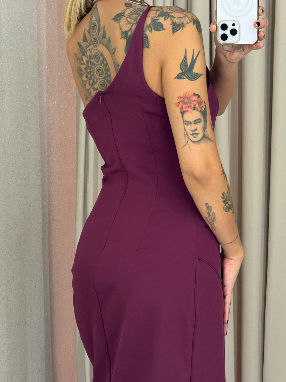 VESTIDO LUCY DRAPEADO FUCSIA