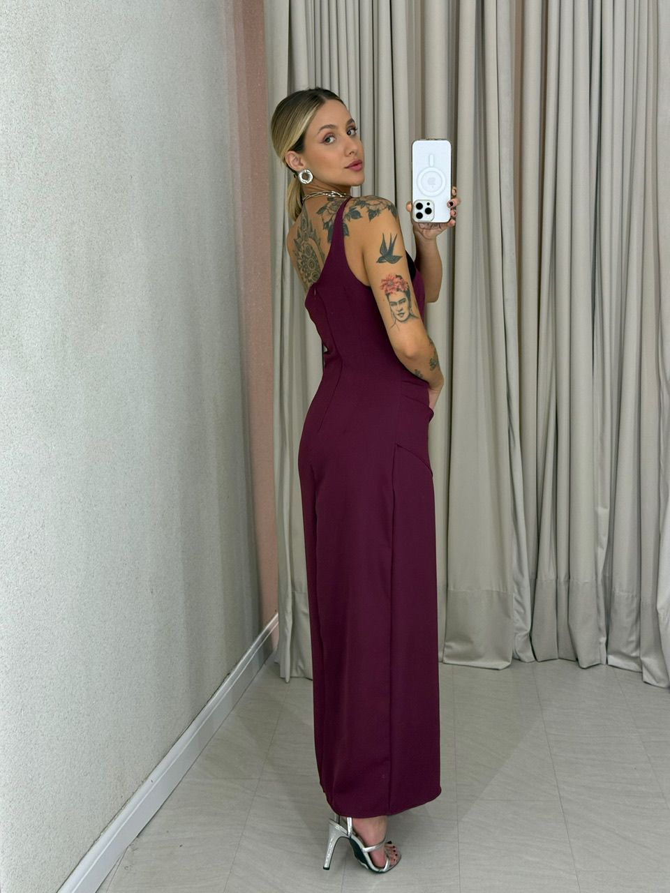 VESTIDO LUCY DRAPEADO FUCSIA