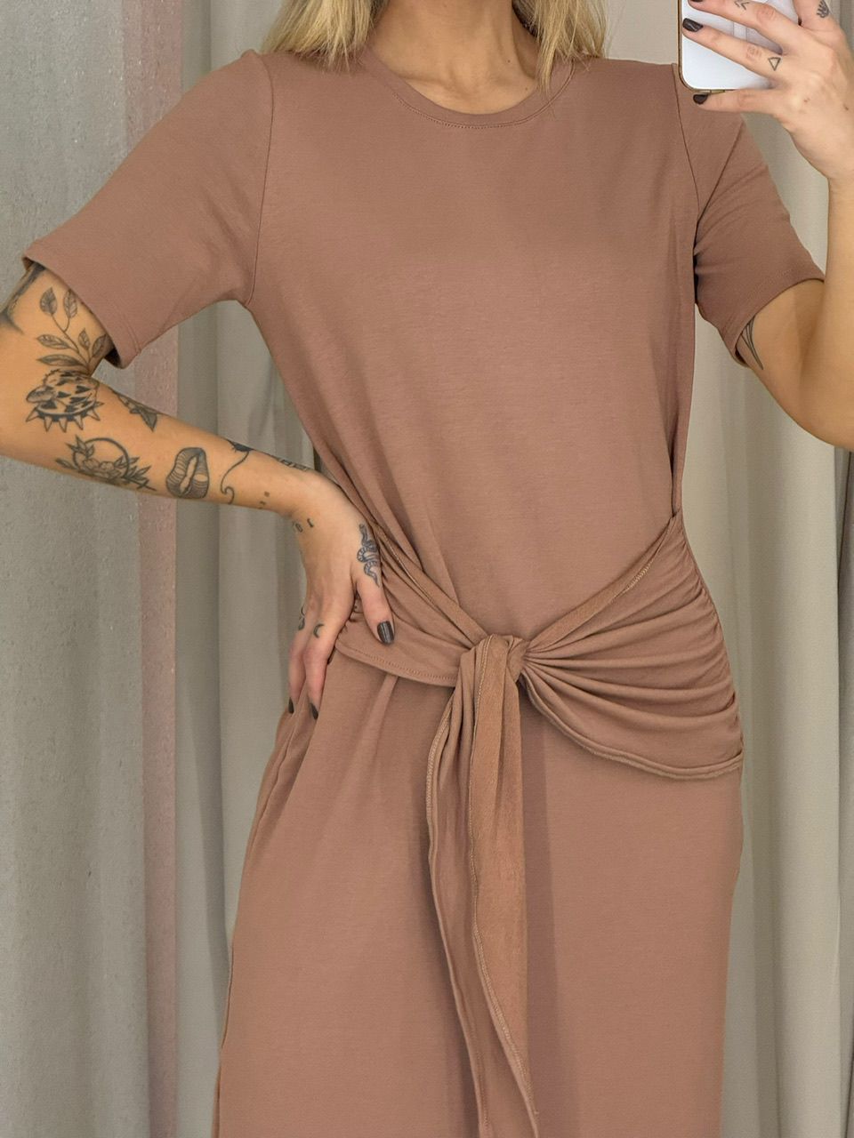 VESTIDO TALITA AMARRAÇÃO NUDE