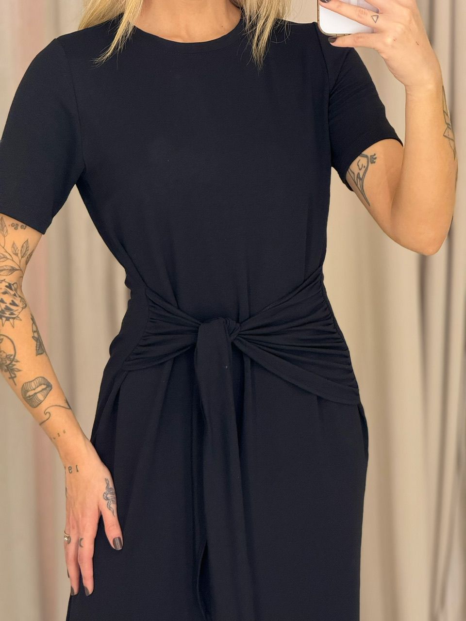 VESTIDO TALITA AMARRAÇÃO PRETO