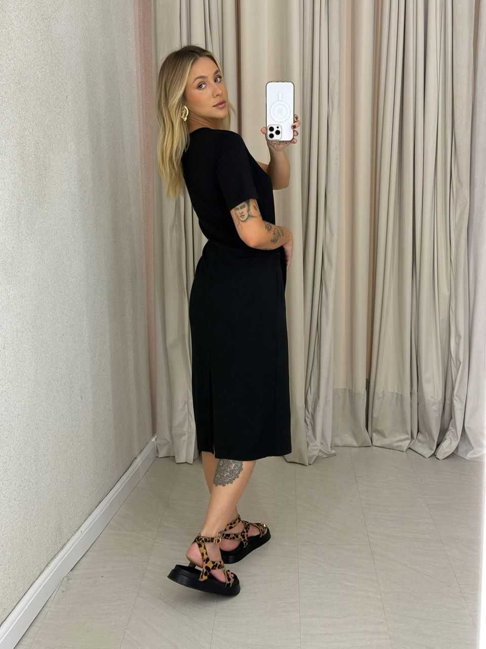VESTIDO TALITA AMARRAÇÃO PRETO