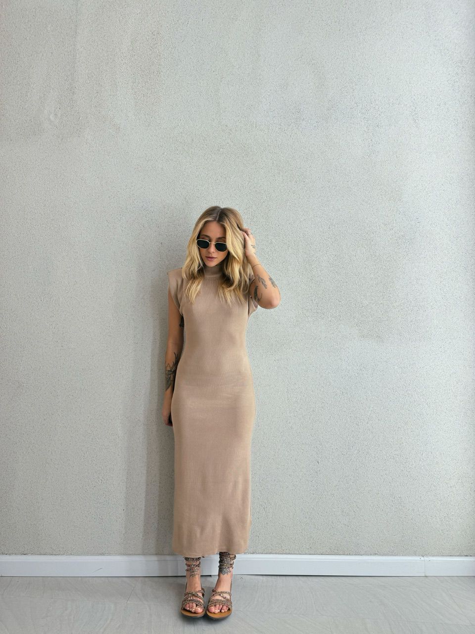 VESTIDO MUSCLE MIDI Nude