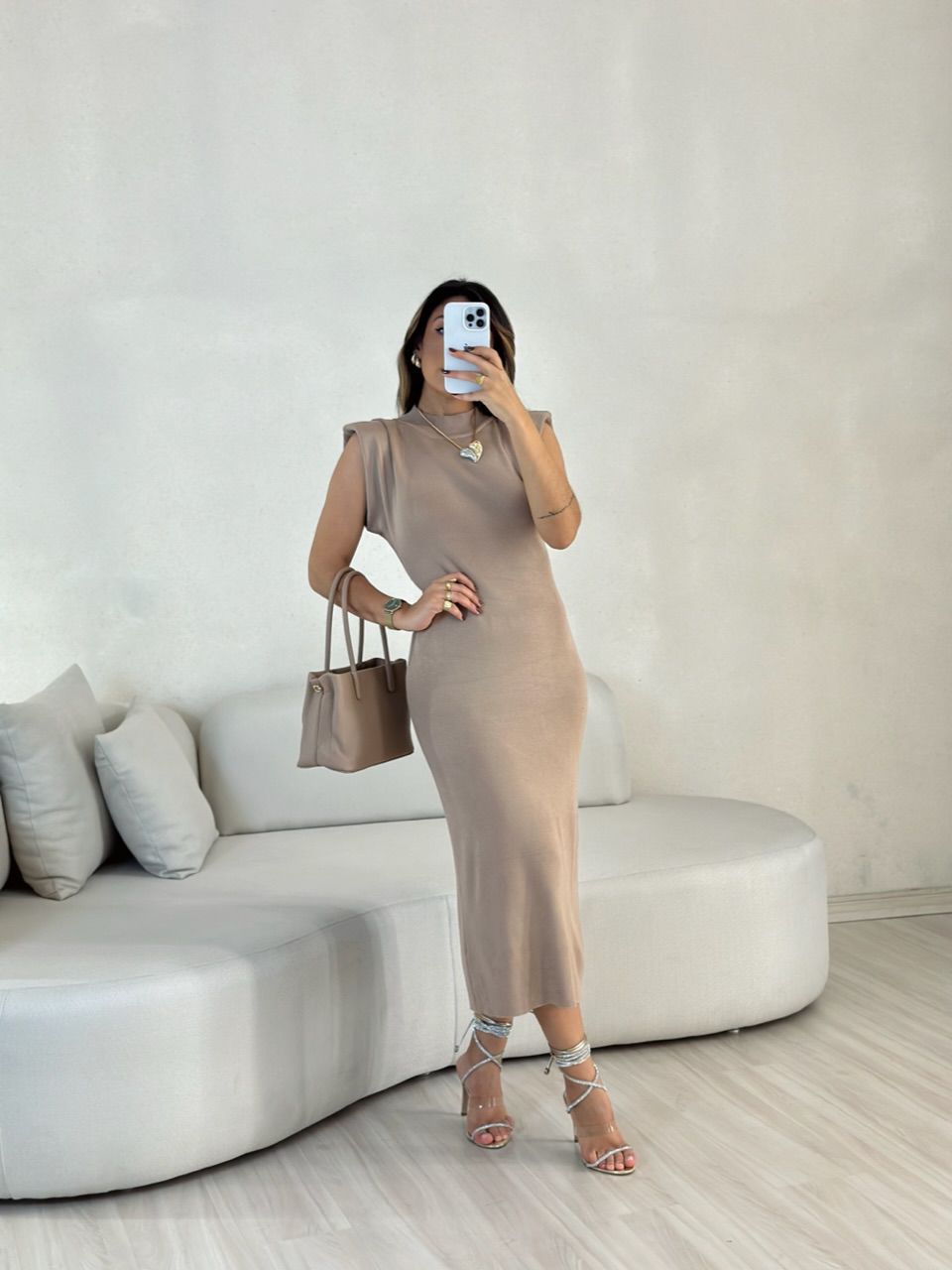VESTIDO MUSCLE MIDI Nude