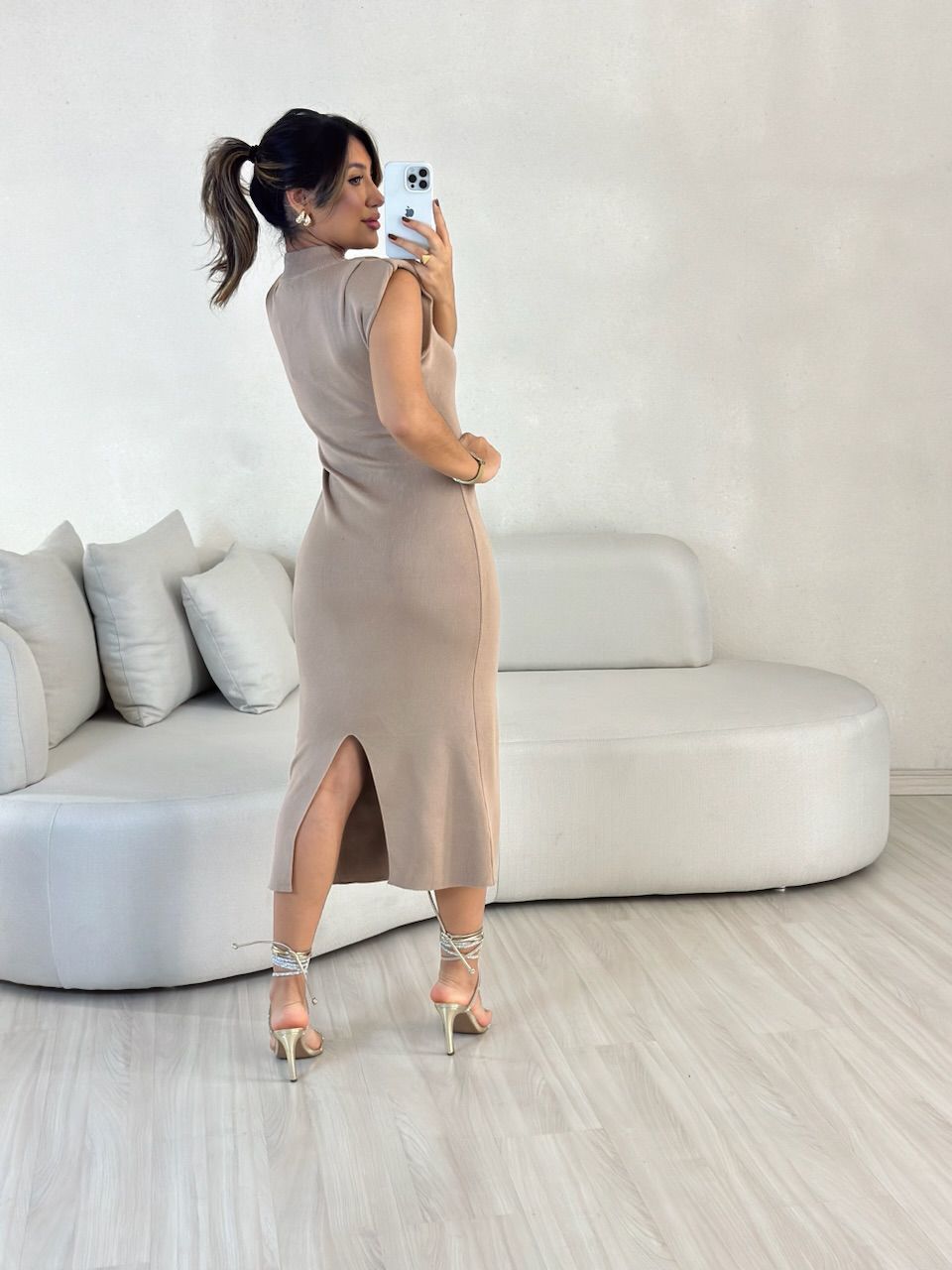 VESTIDO MUSCLE MIDI Nude