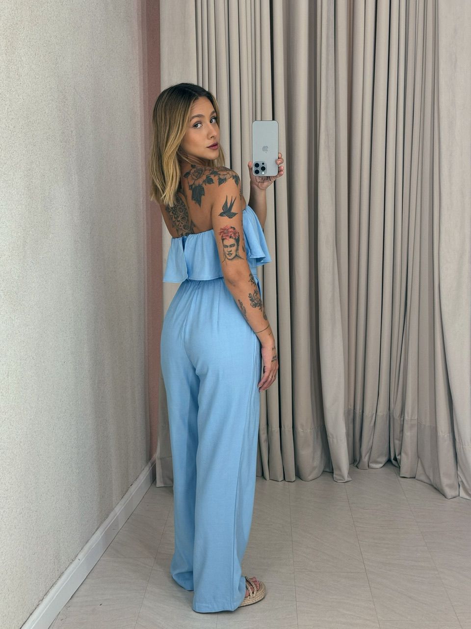  MACACÃO CECILIA TOMARA QUE CAIA AZUL
