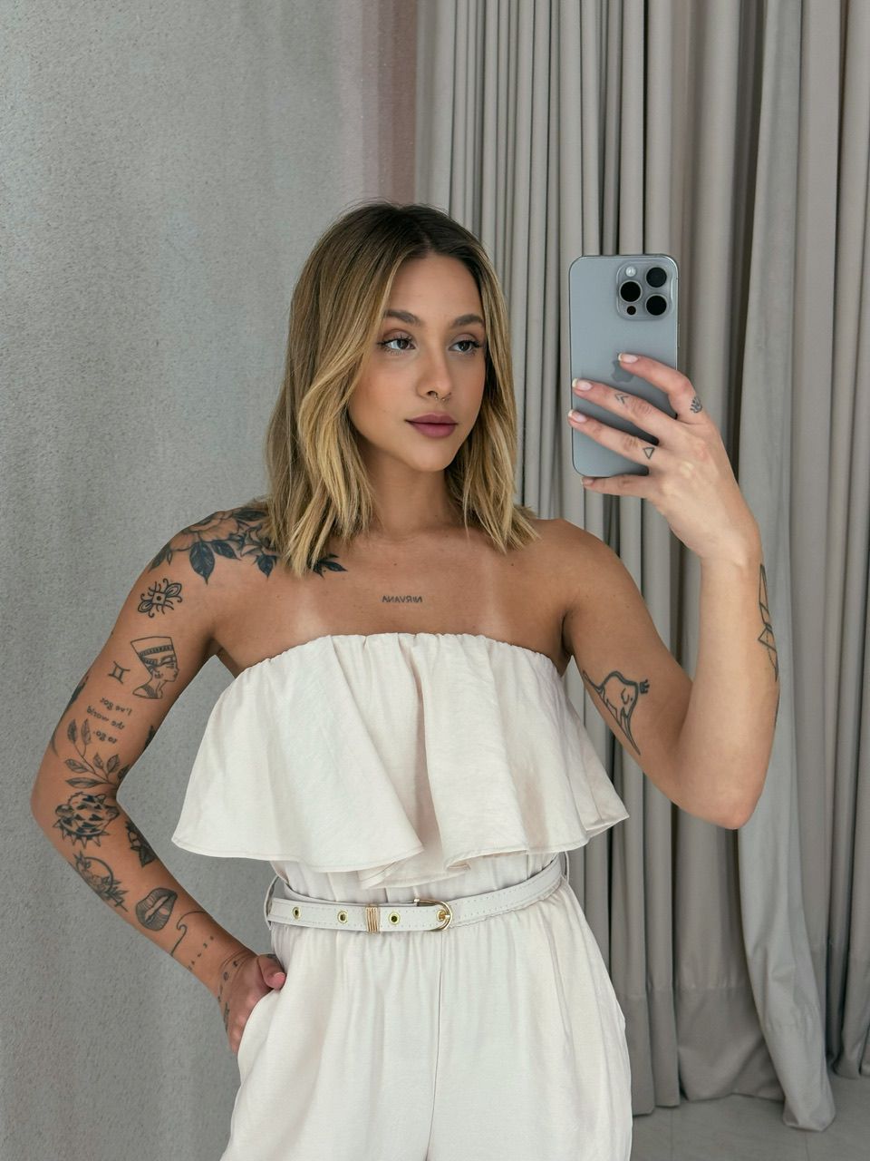  MACACÃO CECILIA TOMARA QUE CAIA NUDE