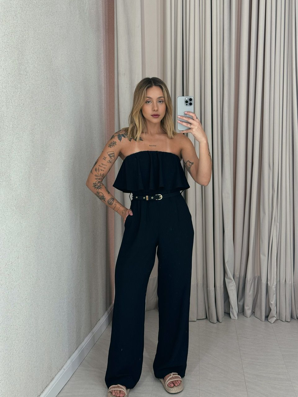  MACACÃO CECILIA TOMARA QUE CAIA PRETO