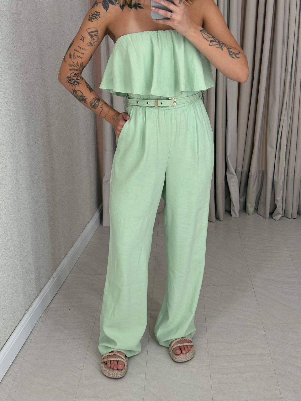  MACACÃO CECILIA TOMARA QUE CAIA VERDE