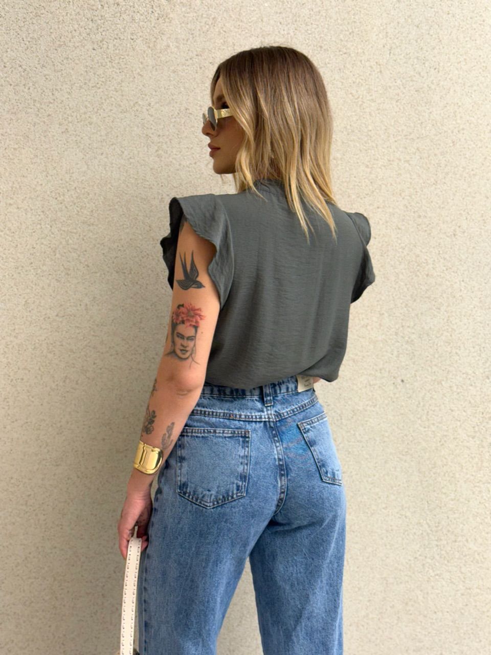 BLUSA IVY GOLA VERDE MILITAR