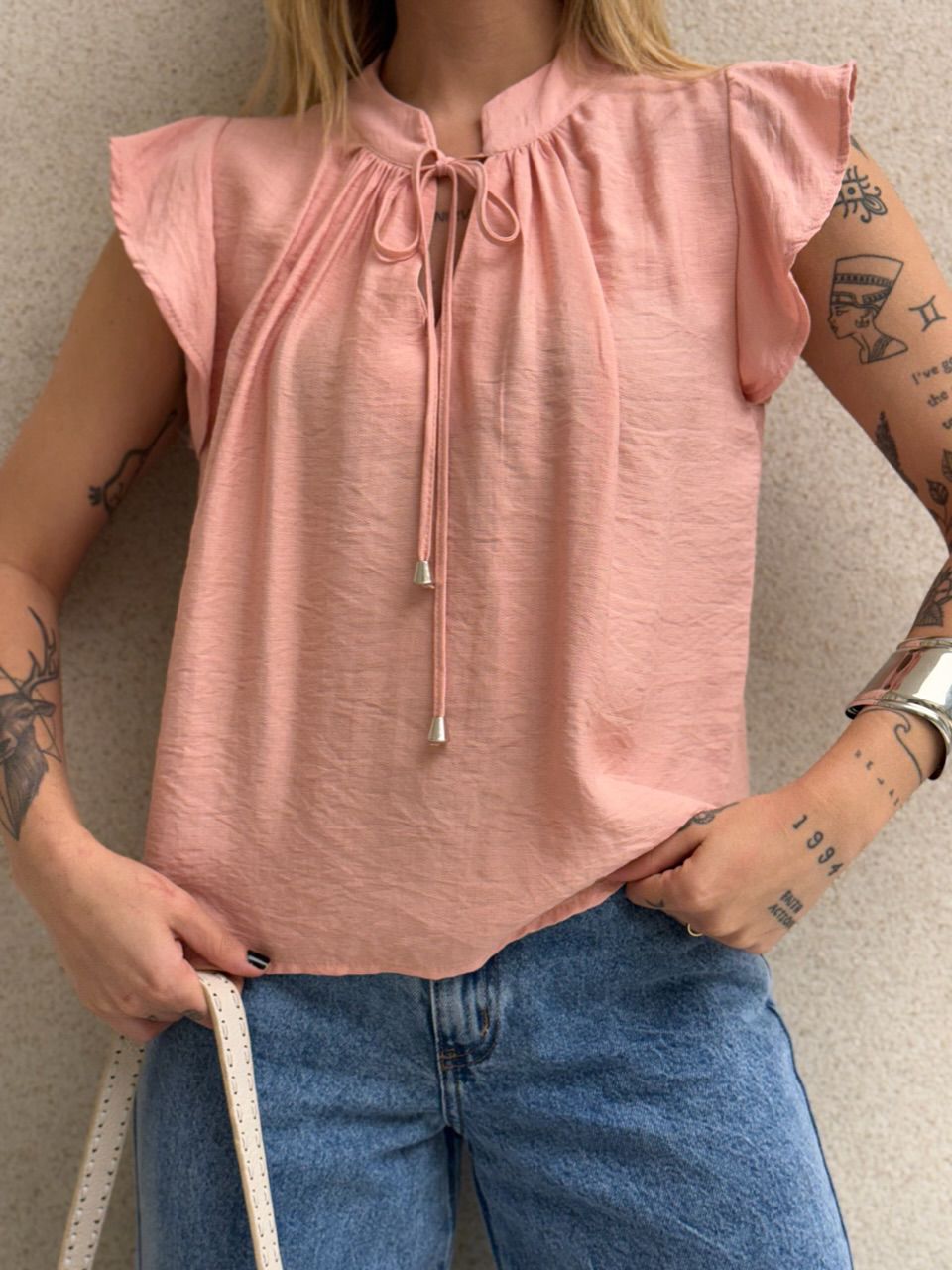 BLUSA IVY GOLA ROSÊ