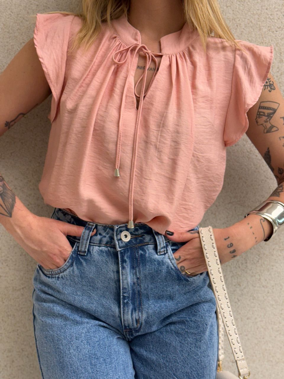 BLUSA IVY GOLA ROSÊ
