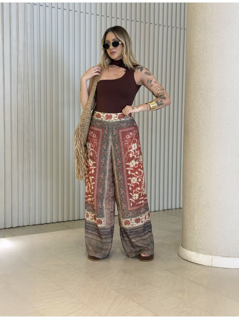 CALÇA ELISE ESTAMPADA VERDE