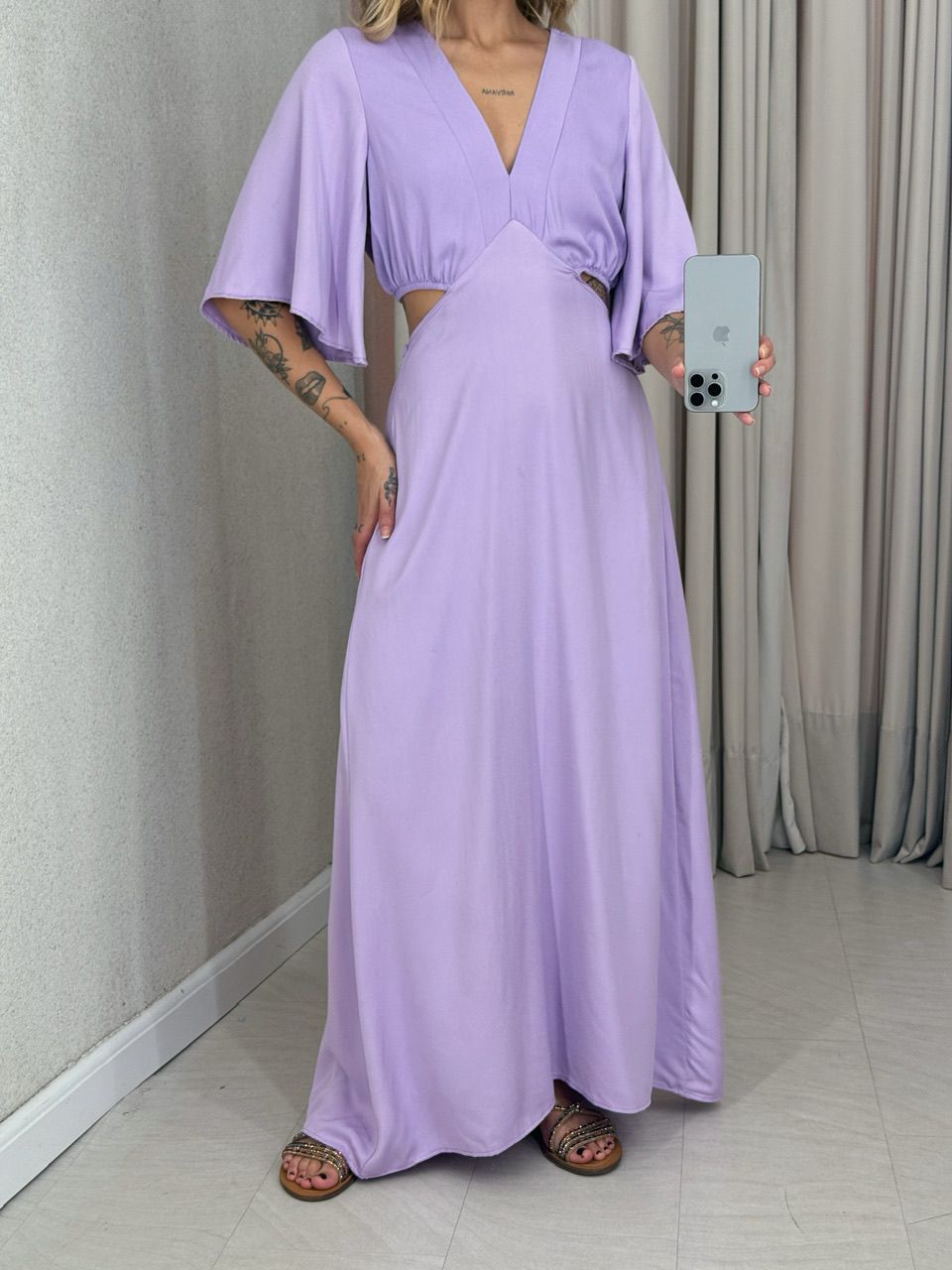 VESTIDO IPANEMA 04 MANGA LILÁS