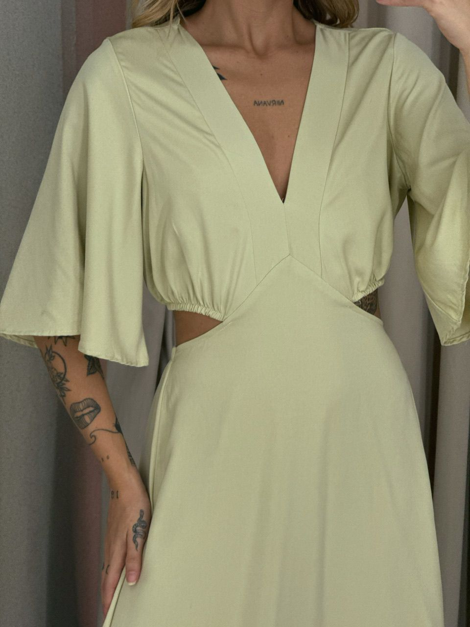VESTIDO IPANEMA 04 MANGA MARFIM