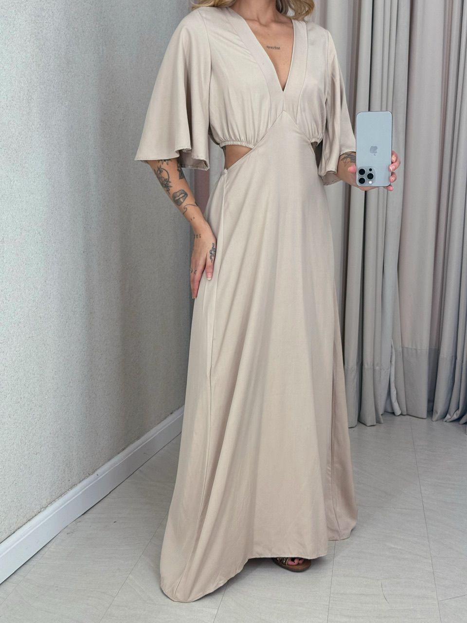 VESTIDO IPANEMA 04 MANGA NUDE