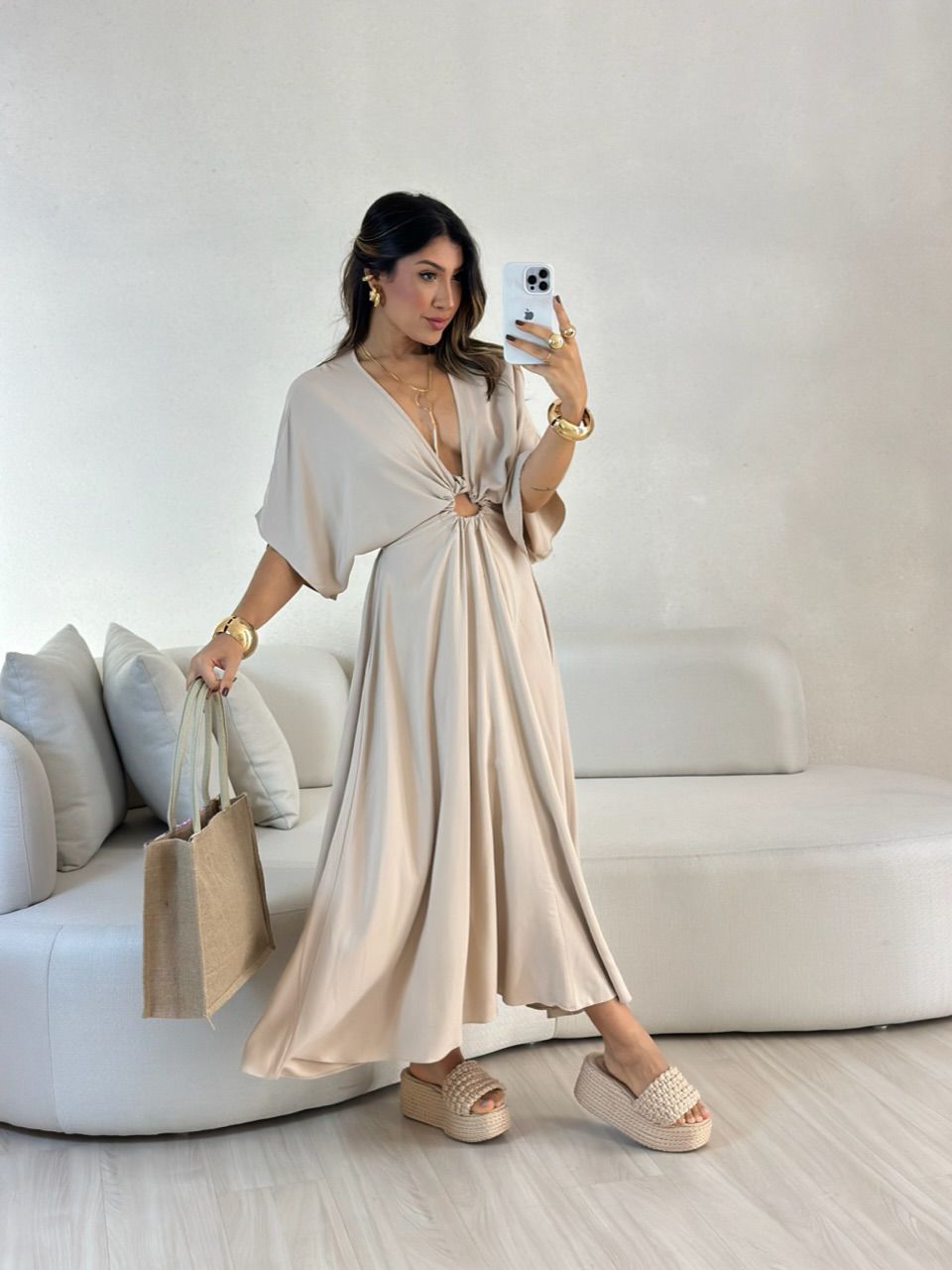 VESTIDO MARISOL LISO Nude