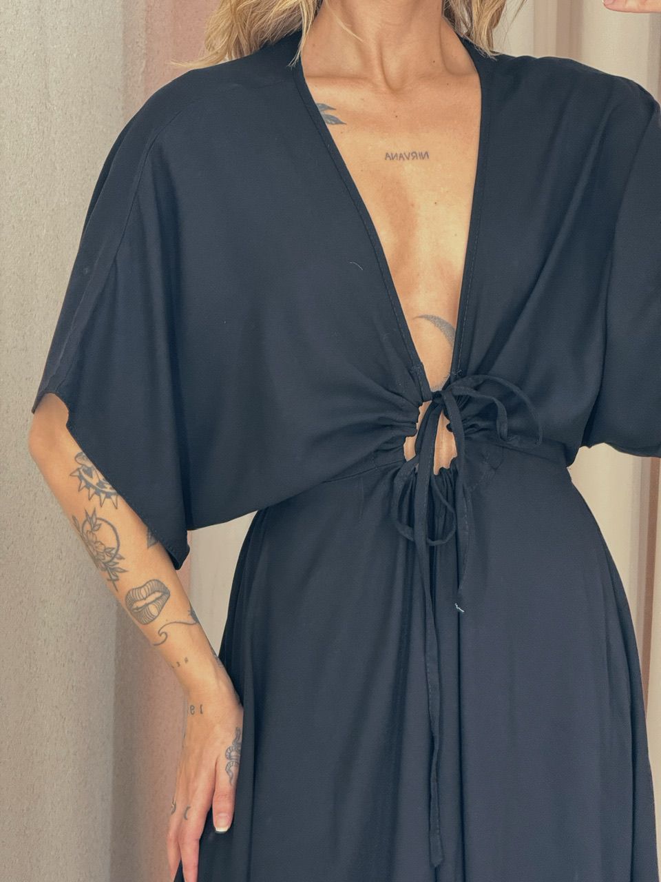 VESTIDO MARISOL LISO preto