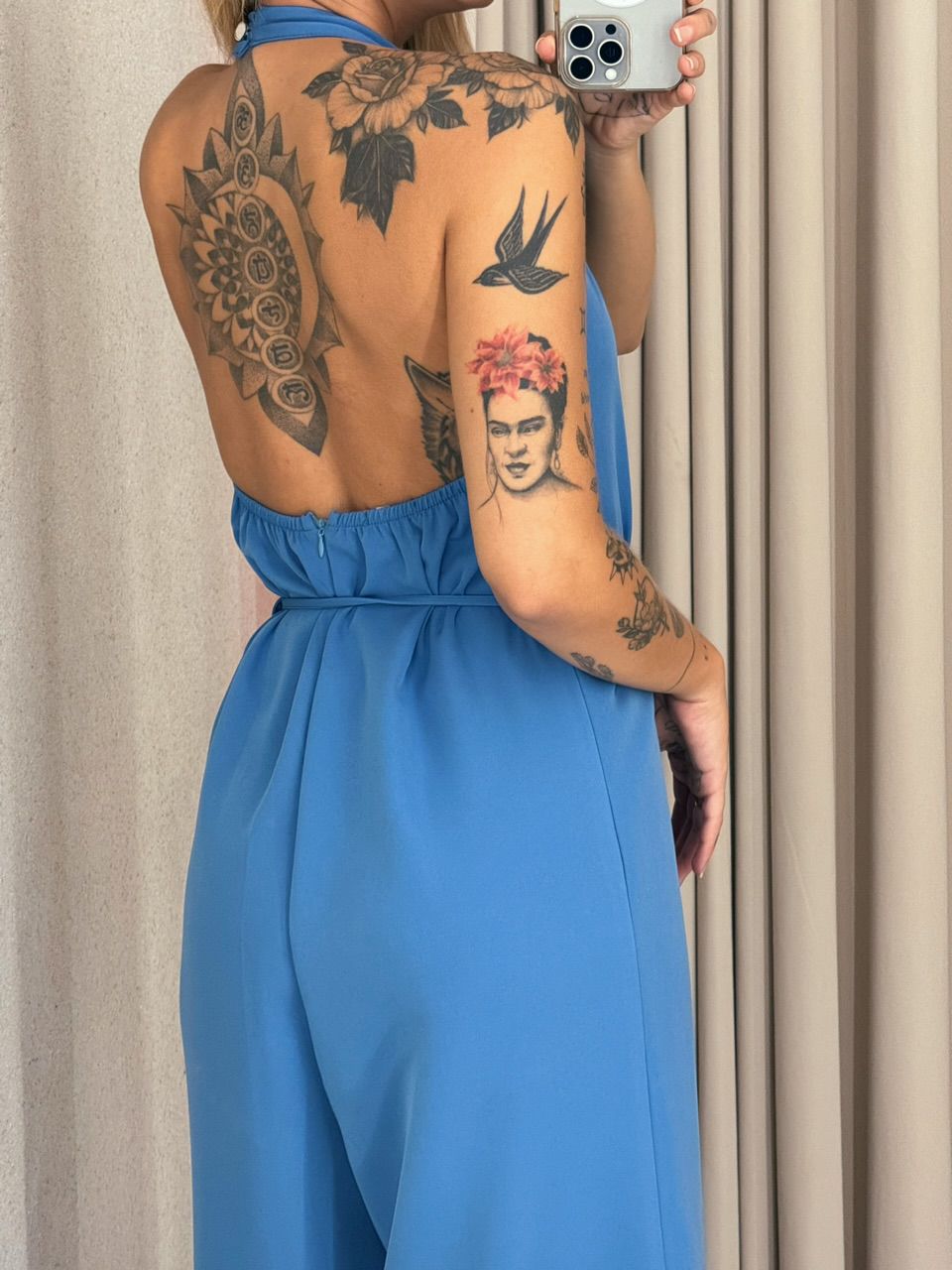 MACACÃO PIETRA FRENTE ÚNICA AZUL