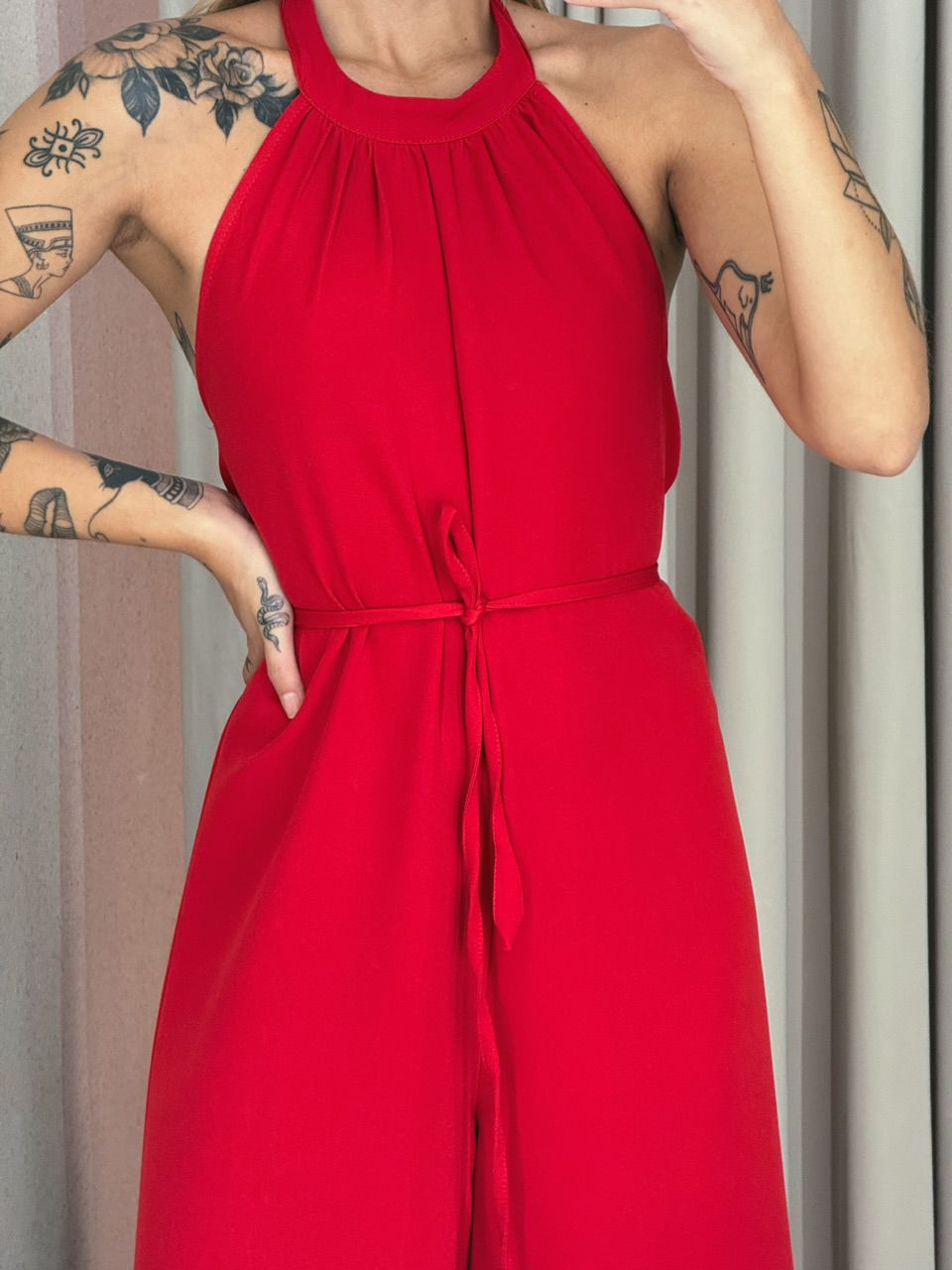 MACACÃO PIETRA FRENTE ÚNICA VERMELHO