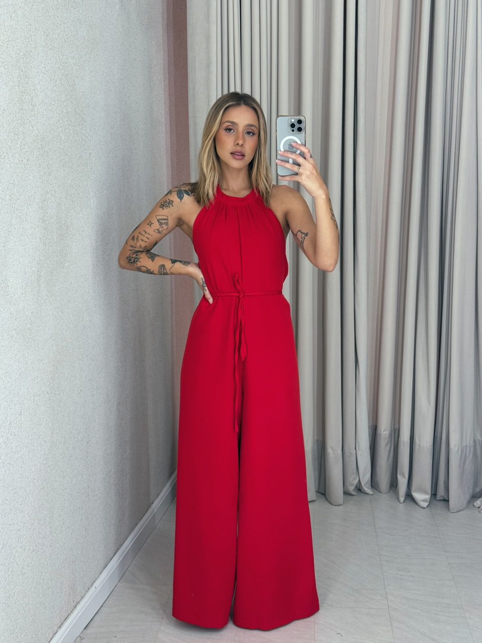 MACACÃO PIETRA FRENTE ÚNICA VERMELHO - 0059300006 - CAROLLA FERRARO