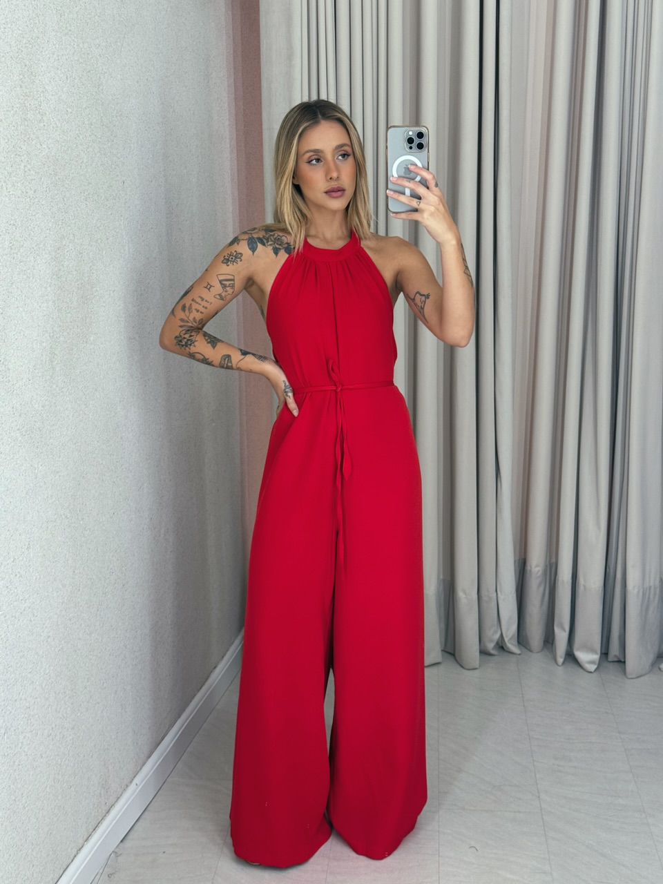 MACACÃO PIETRA FRENTE ÚNICA VERMELHO