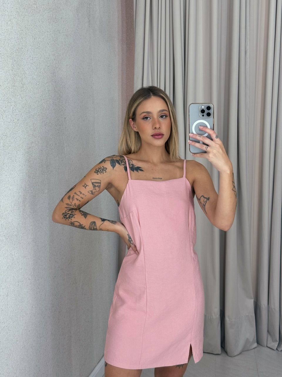VESTIDO LEONORA CURTO ROSÊ