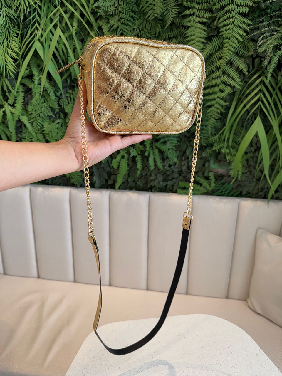 BOLSA METALIZADA DOURADA